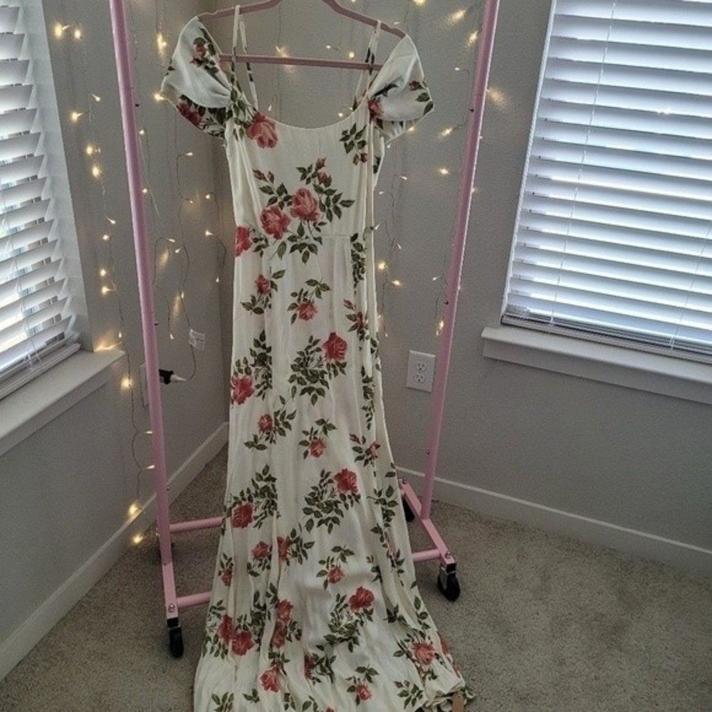 Reformation Larkspur Floral Maxi Dress Jolie Nwt 6 Wedding Guest Romantic Garden